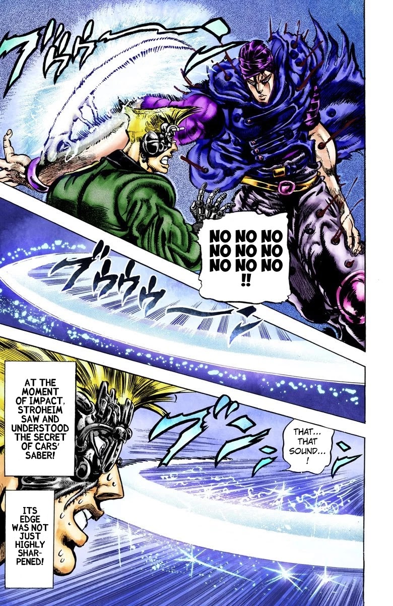 JoJo's Bizarre Adventure Part 2 - Battle Tendency (Official Colored) Chapter 41 page 18 - Chapter 41: Cars, Light Mode