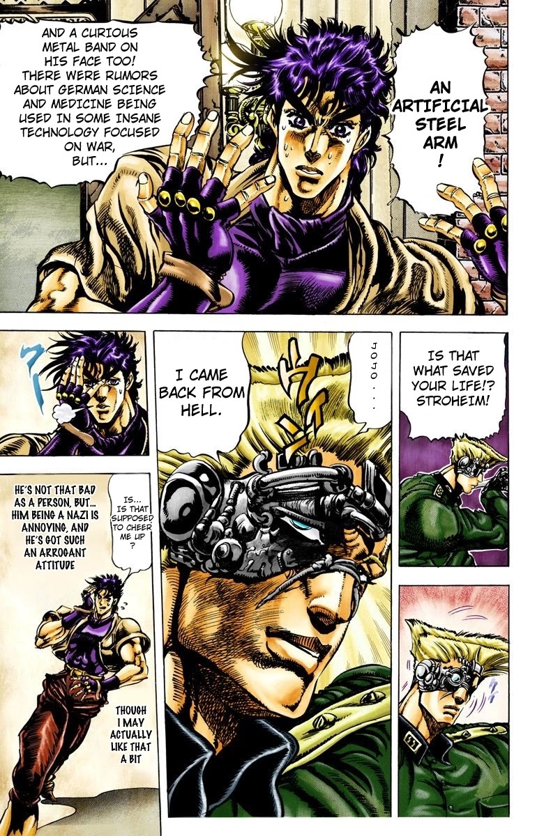 JoJo's Bizarre Adventure Part 2 - Battle Tendency (Official Colored) Chapter 41 page 4 - Chapter 41: Cars, Light Mode