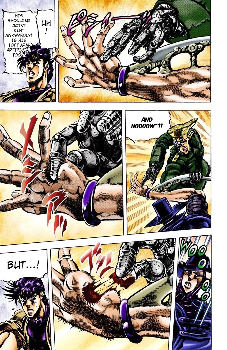 JoJo's Bizarre Adventure Part 2 - Battle Tendency (Official Colored) Chapter 41 page 8 - Chapter 41: Cars, Light Mode