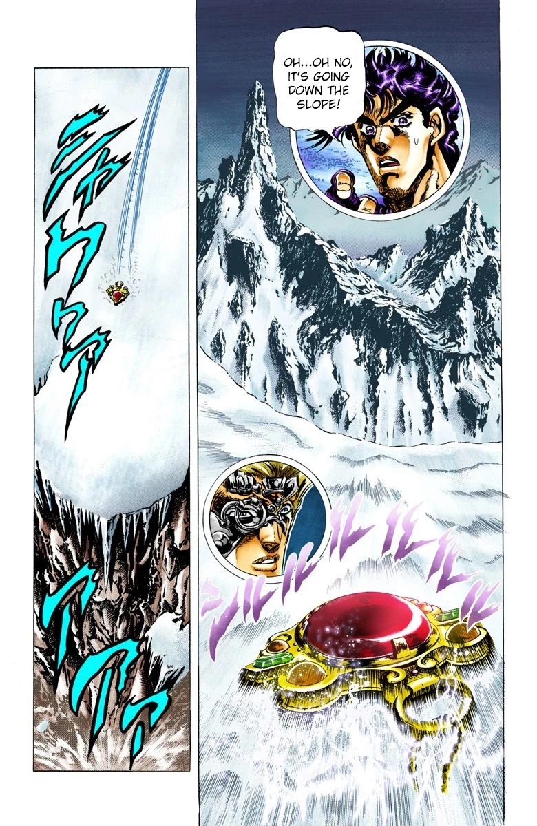 JoJo's Bizarre Adventure Part 2 - Battle Tendency (Official Colored) Chapter 42 page 8 - Chapter 42: Rushing Toward the Cliff of Death