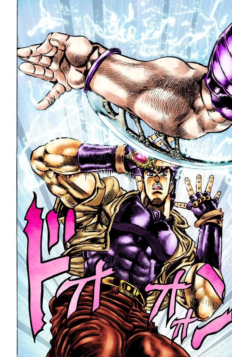 JoJo's Bizarre Adventure Part 2 - Battle Tendency (Official Colored) Chapter 43 page 10 - Chapter 43: Fight to the Death for 175 Meters