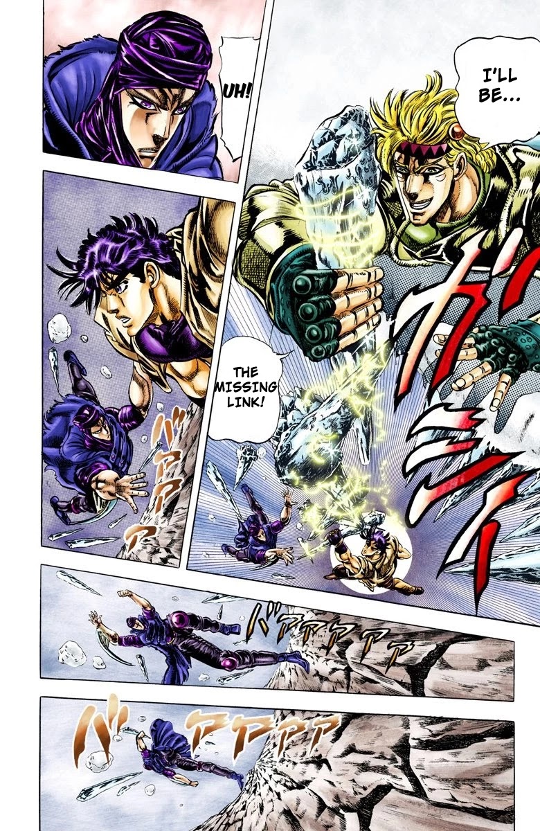 JoJo's Bizarre Adventure Part 2 - Battle Tendency (Official Colored) Chapter 43 page 14 - Chapter 43: Fight to the Death for 175 Meters