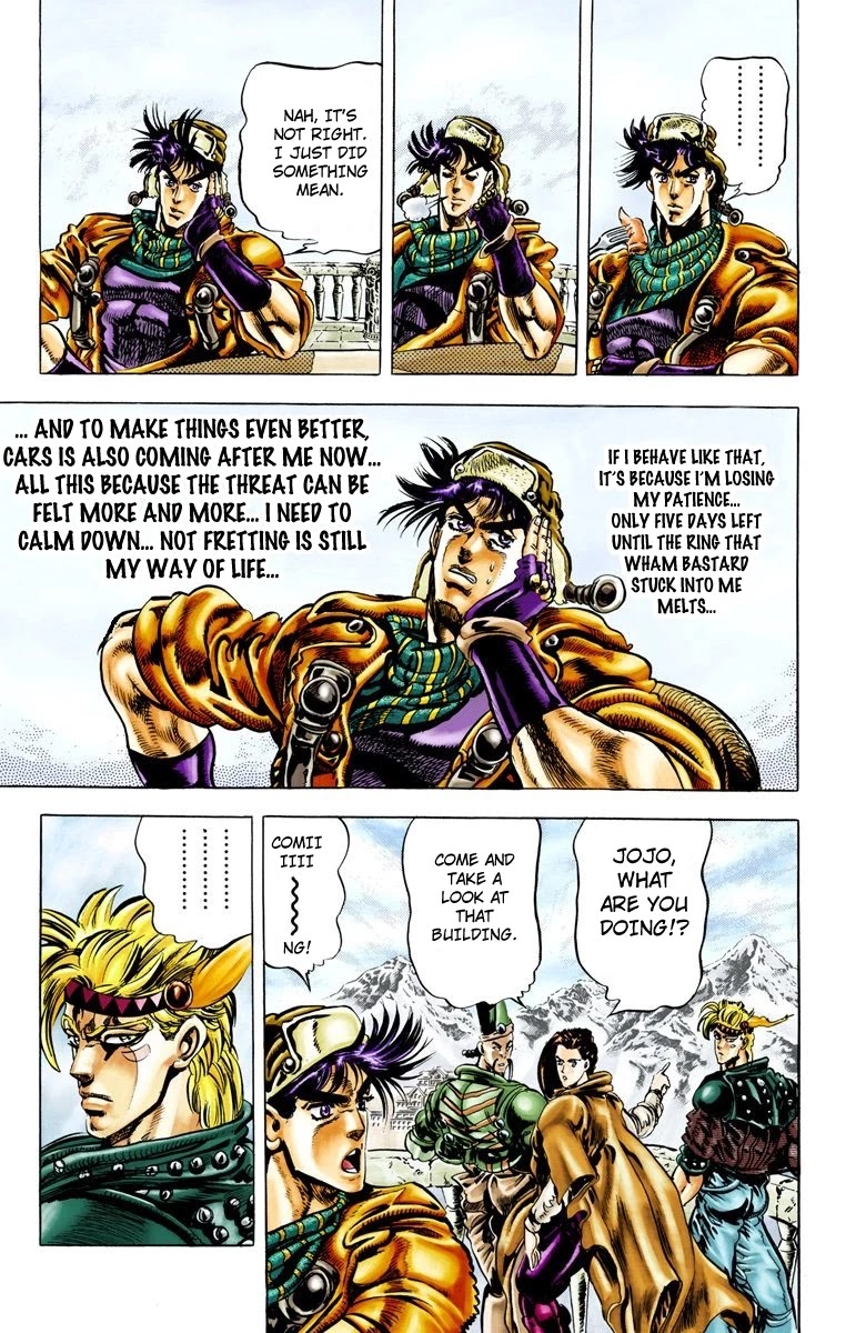 JoJo's Bizarre Adventure Part 2 - Battle Tendency (Official Colored) Chapter 44 page 5 - Chapter 44: Caesar: The Anger from the Past