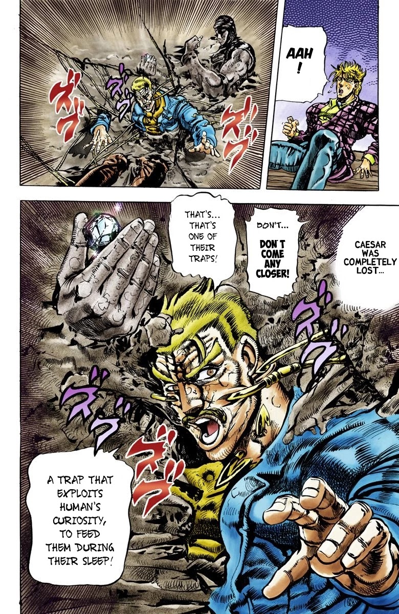 JoJo's Bizarre Adventure Part 2 - Battle Tendency (Official Colored) Chapter 45 page 14 - Chapter 45: Caesar's Lonely Youth