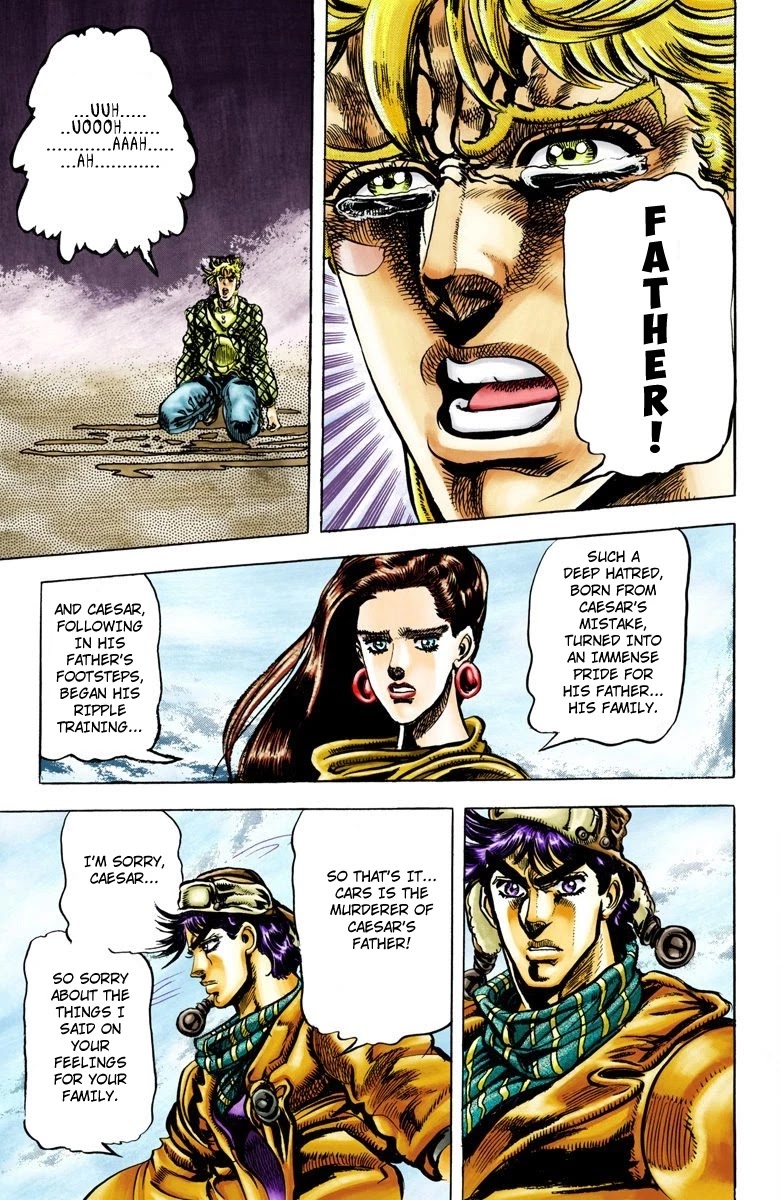 JoJo's Bizarre Adventure Part 2 - Battle Tendency (Official Colored) Chapter 45 page 17 - Chapter 45: Caesar's Lonely Youth