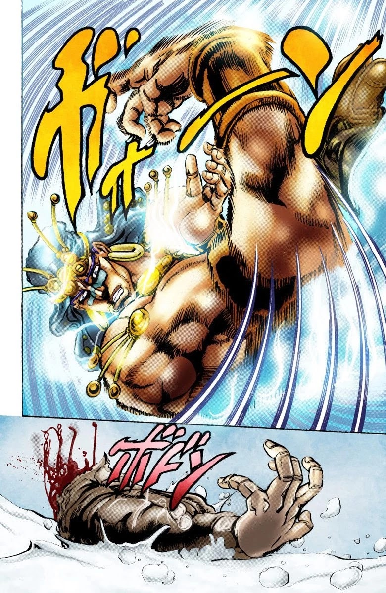 JoJo's Bizarre Adventure Part 2 - Battle Tendency (Official Colored) Chapter 46 page 10 - Chapter 46: The Horrifying Ghostly Man