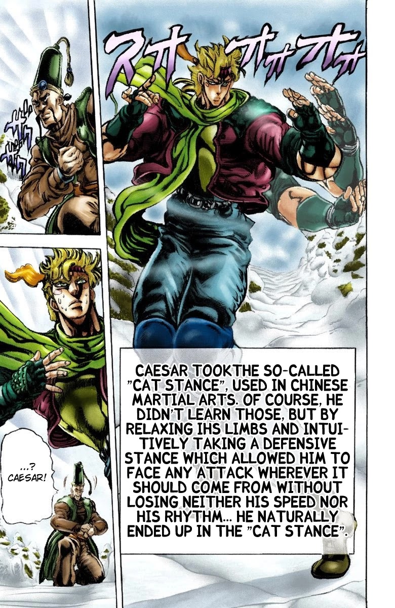 JoJo's Bizarre Adventure Part 2 - Battle Tendency (Official Colored) Chapter 46 page 6 - Chapter 46: The Horrifying Ghostly Man