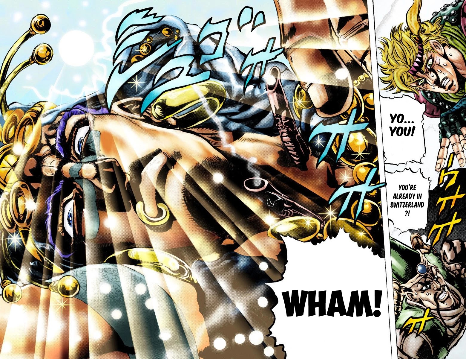JoJo's Bizarre Adventure Part 2 - Battle Tendency (Official Colored) Chapter 46 page 9 - Chapter 46: The Horrifying Ghostly Man
