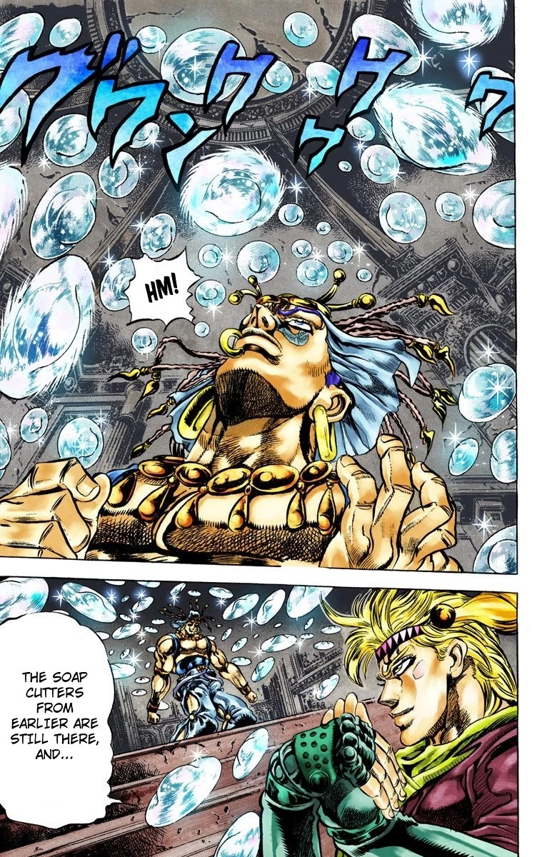 JoJo's Bizarre Adventure Part 2 - Battle Tendency (Official Colored) Chapter 47 page 13 - Chapter 47: The Fight Between Light and Wind!!