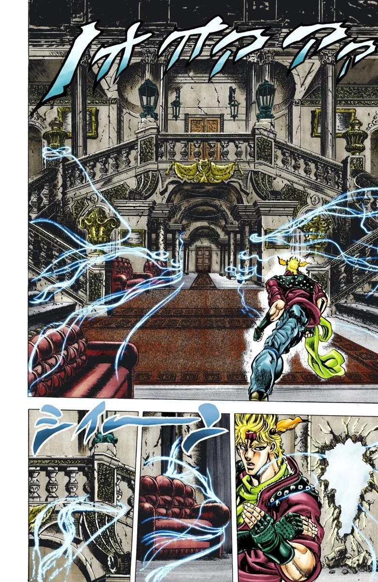 JoJo's Bizarre Adventure Part 2 - Battle Tendency (Official Colored) Chapter 47 page 8 - Chapter 47: The Fight Between Light and Wind!!