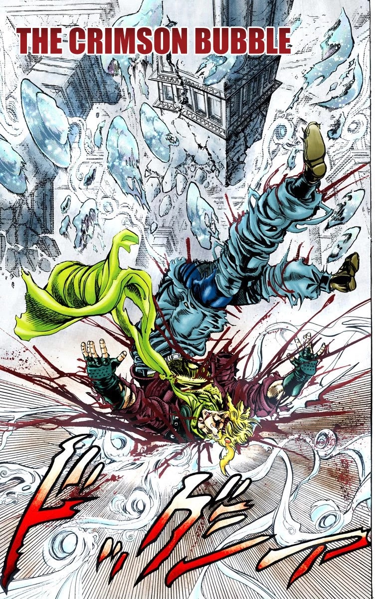 JoJo's Bizarre Adventure Part 2 - Battle Tendency (Official Colored) Chapter 48 page 1 - Chapter 48: The Crimson Bubble