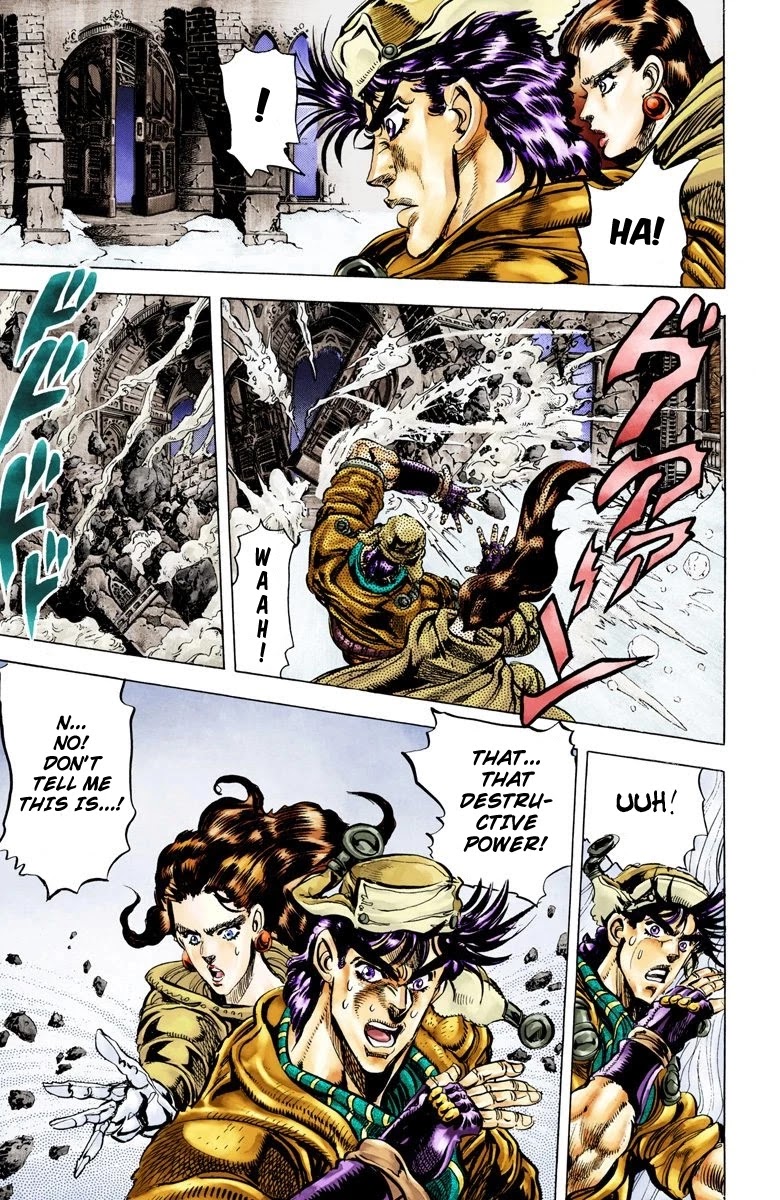 JoJo's Bizarre Adventure Part 2 - Battle Tendency (Official Colored) Chapter 48 page 3 - Chapter 48: The Crimson Bubble