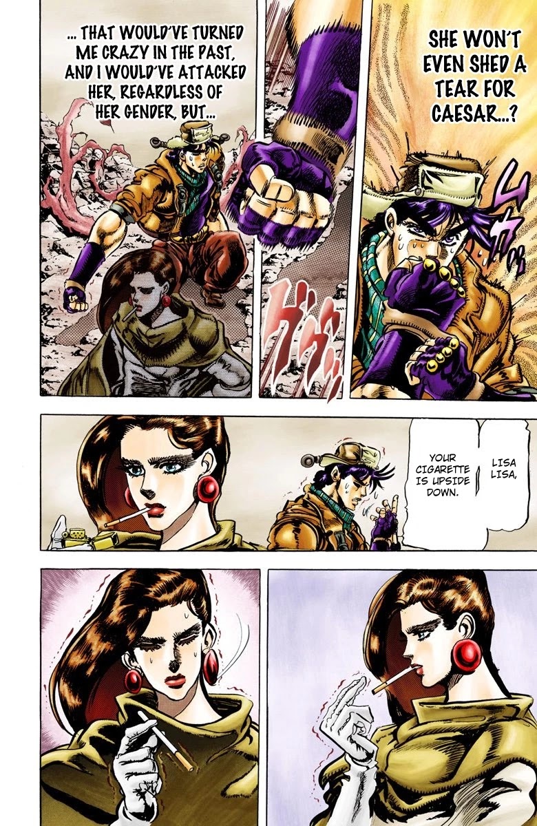 JoJo's Bizarre Adventure Part 2 - Battle Tendency (Official Colored) Chapter 49 page 11 - Chapter 49: Caesar's Ultimate Final Ripple