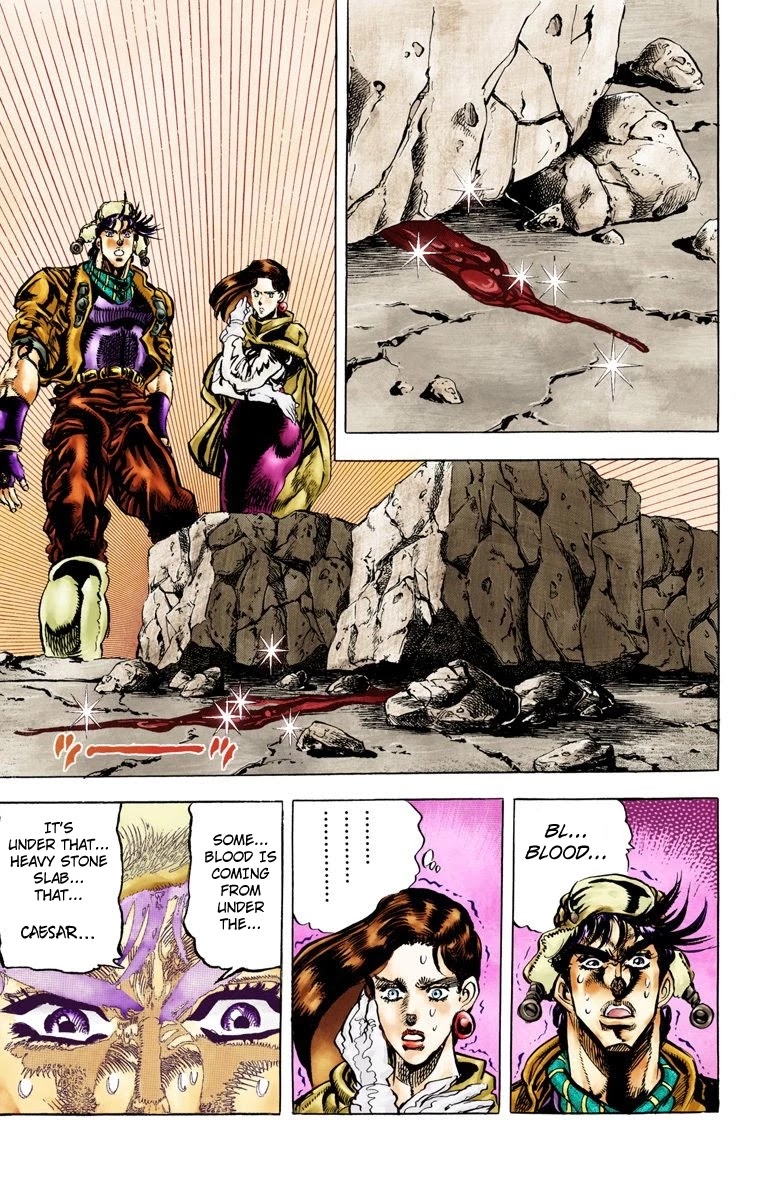 JoJo's Bizarre Adventure Part 2 - Battle Tendency (Official Colored) Chapter 49 page 14 - Chapter 49: Caesar's Ultimate Final Ripple