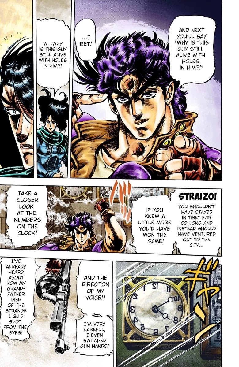 JoJo's Bizarre Adventure Part 2 - Battle Tendency (Official Colored) Chapter 5 page 13 - Chapter 5: The Game Master