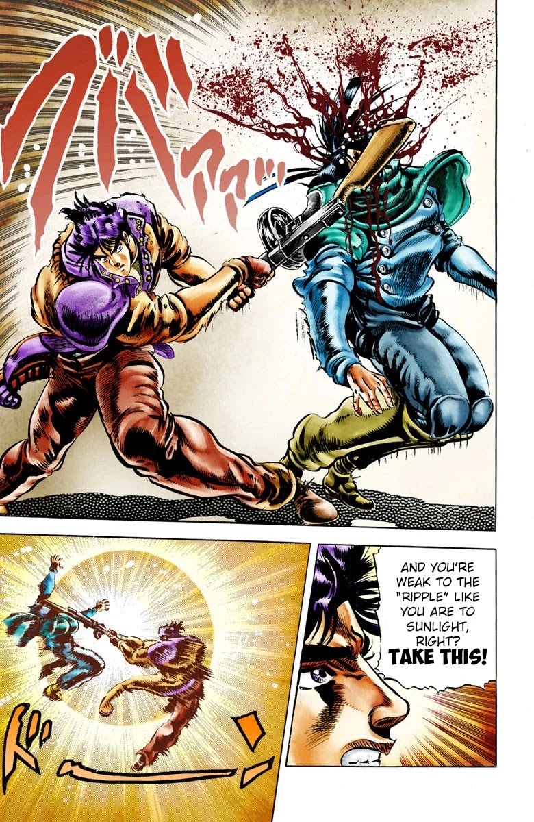 JoJo's Bizarre Adventure Part 2 - Battle Tendency (Official Colored) Chapter 5 page 15 - Chapter 5: The Game Master