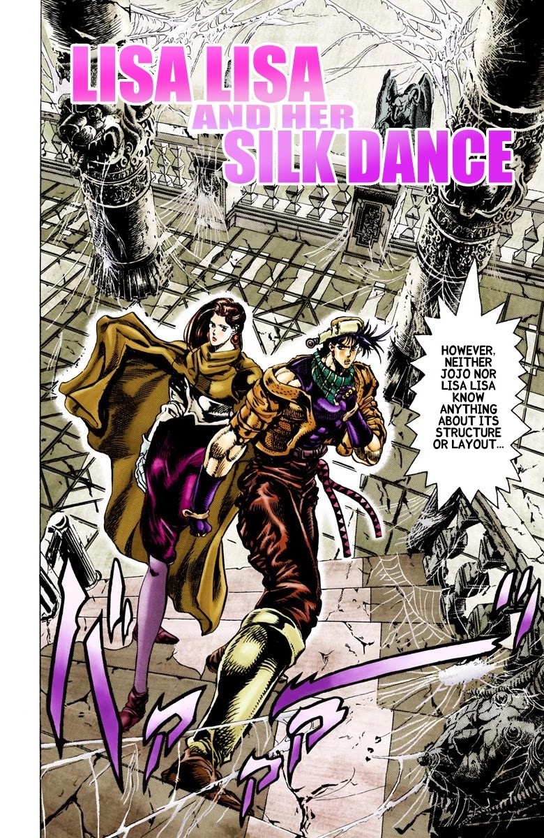 JoJo's Bizarre Adventure Part 2 - Battle Tendency (Official Colored) Chapter 50 page 2 - Chapter 50: Lisa Lisa and her Silk Dance