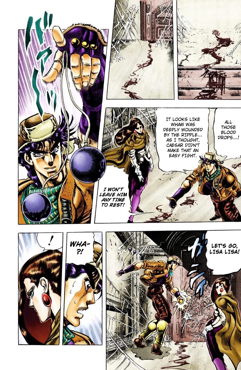 JoJo's Bizarre Adventure Part 2 - Battle Tendency (Official Colored) Chapter 50 page 4 - Chapter 50: Lisa Lisa and her Silk Dance