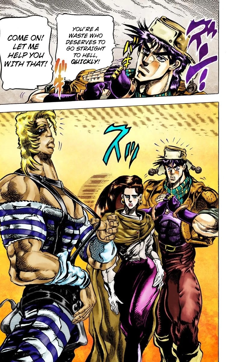 JoJo's Bizarre Adventure Part 2 - Battle Tendency (Official Colored) Chapter 50 page 9 - Chapter 50: Lisa Lisa and her Silk Dance