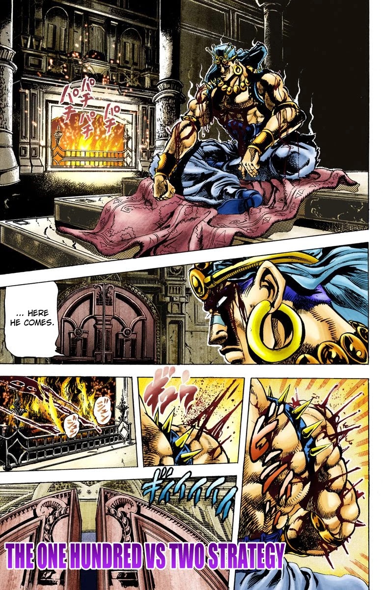 JoJo's Bizarre Adventure Part 2 - Battle Tendency (Official Colored) Chapter 51 page 1 - Chapter 51: The Hundred Vs. Two Strategy