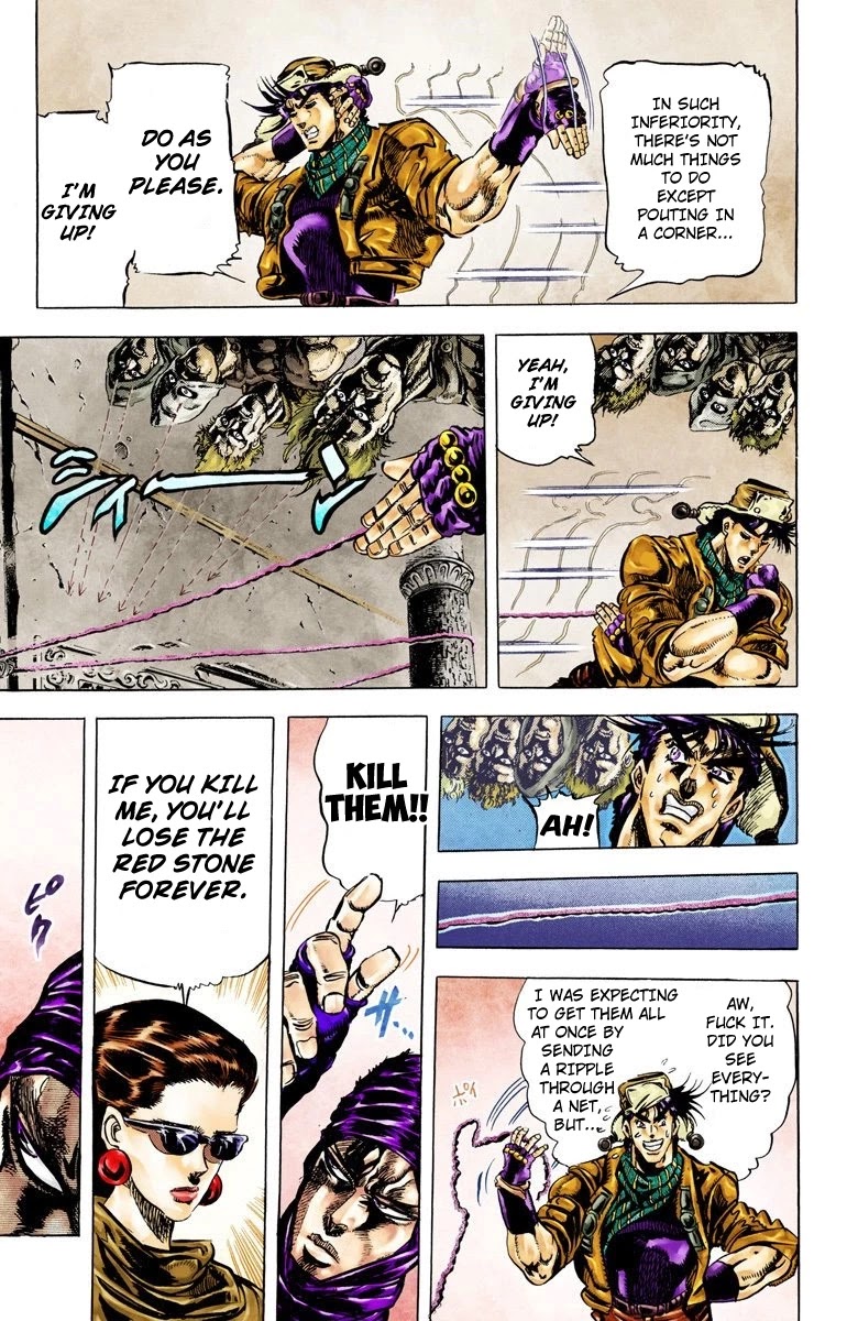 JoJo's Bizarre Adventure Part 2 - Battle Tendency (Official Colored) Chapter 51 page 11 - Chapter 51: The Hundred Vs. Two Strategy