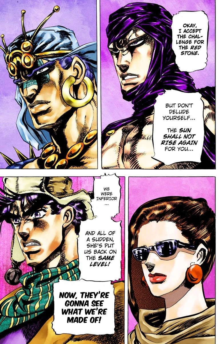 JoJo's Bizarre Adventure Part 2 - Battle Tendency (Official Colored) Chapter 51 page 17 - Chapter 51: The Hundred Vs. Two Strategy