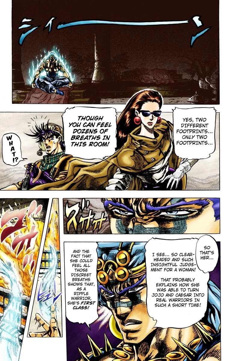 JoJo's Bizarre Adventure Part 2 - Battle Tendency (Official Colored) Chapter 51 page 4 - Chapter 51: The Hundred Vs. Two Strategy