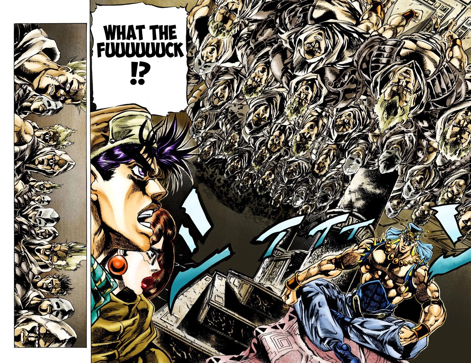 JoJo's Bizarre Adventure Part 2 - Battle Tendency (Official Colored) Chapter 51 page 5 - Chapter 51: The Hundred Vs. Two Strategy