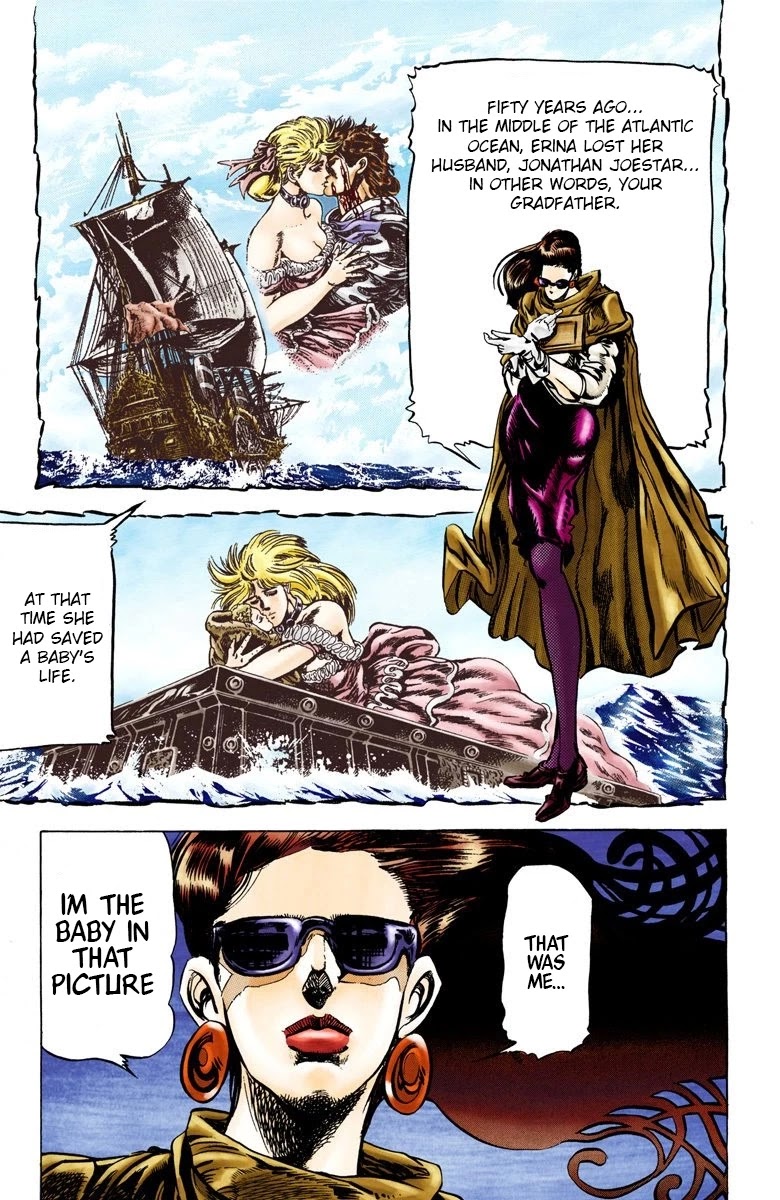 JoJo's Bizarre Adventure Part 2 - Battle Tendency (Official Colored) Chapter 52 page 19 - Chapter 52: The Skeleton Heel Stone