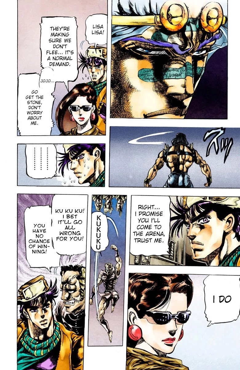 JoJo's Bizarre Adventure Part 2 - Battle Tendency (Official Colored) Chapter 52 page 7 - Chapter 52: The Skeleton Heel Stone