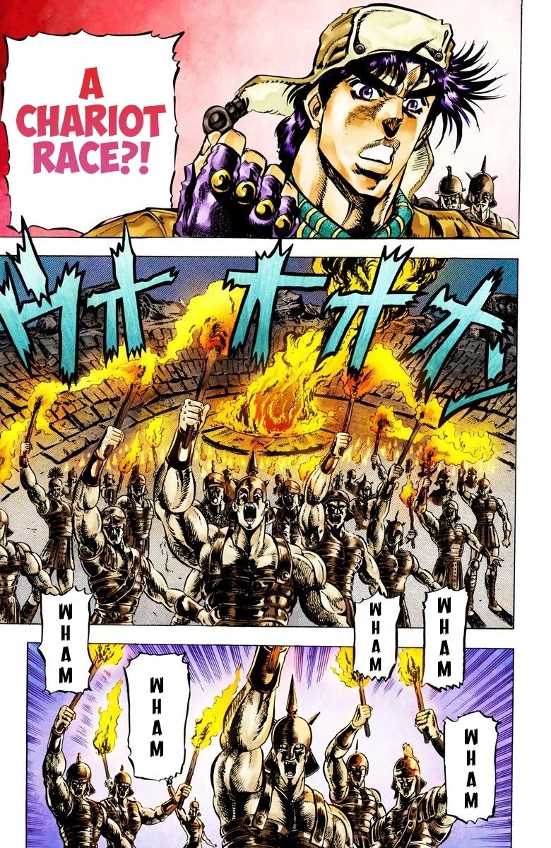 JoJo's Bizarre Adventure Part 2 - Battle Tendency (Official Colored) Chapter 53 page 13 - Chapter 53: Furious Struggle from Ancient Times