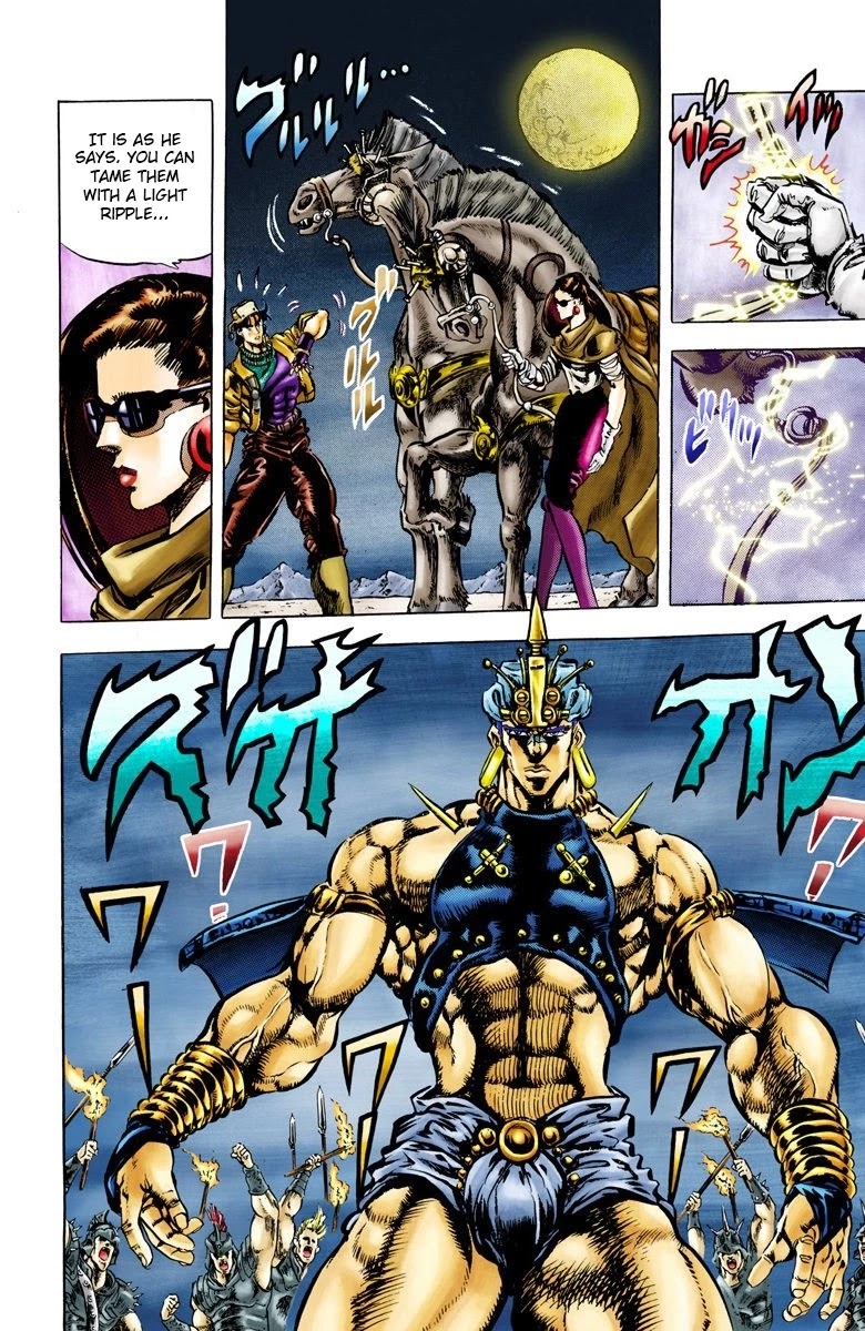JoJo's Bizarre Adventure Part 2 - Battle Tendency (Official Colored) Chapter 53 page 16 - Chapter 53: Furious Struggle from Ancient Times