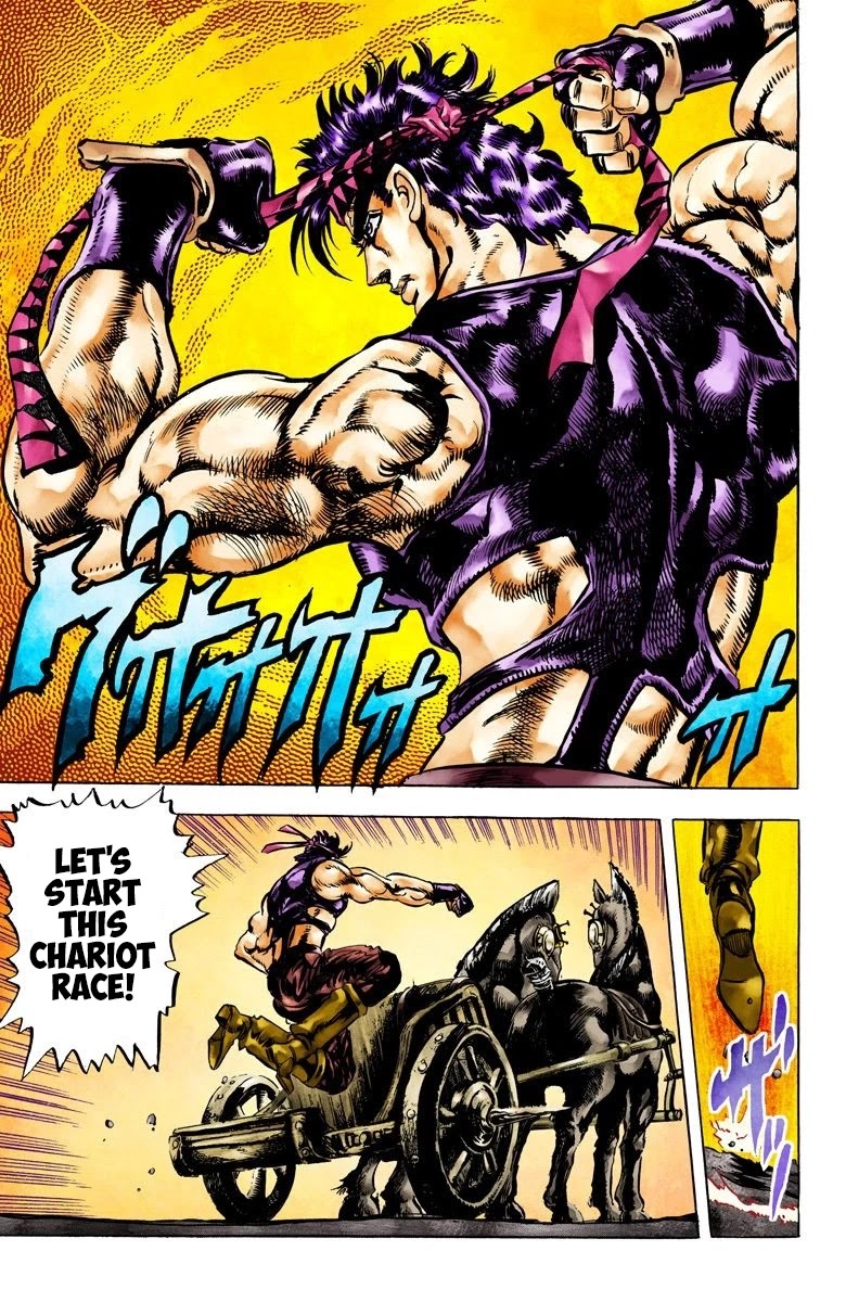 JoJo's Bizarre Adventure Part 2 - Battle Tendency (Official Colored) Chapter 53 page 19 - Chapter 53: Furious Struggle from Ancient Times