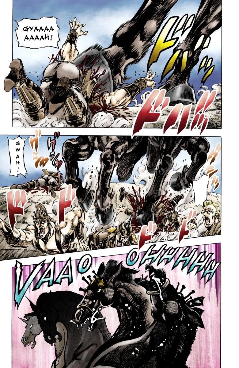 JoJo's Bizarre Adventure Part 2 - Battle Tendency (Official Colored) Chapter 53 page 8 - Chapter 53: Furious Struggle from Ancient Times