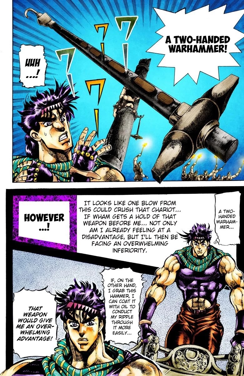 JoJo's Bizarre Adventure Part 2 - Battle Tendency (Official Colored) Chapter 54 page 6 - Chapter 54: Moonlight Start