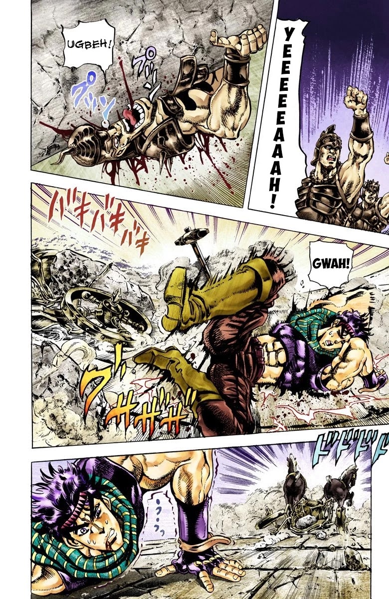 JoJo's Bizarre Adventure Part 2 - Battle Tendency (Official Colored) Chapter 55 page 9 - Chapter 55: The Pillar and the Warhammer