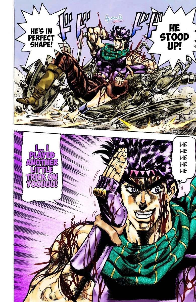 JoJo's Bizarre Adventure Part 2 - Battle Tendency (Official Colored) Chapter 56 page 15 - Chapter 56: A Trickery Genius