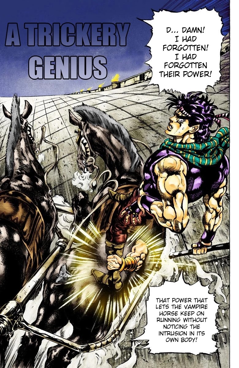 JoJo's Bizarre Adventure Part 2 - Battle Tendency (Official Colored) Chapter 56 page 2 - Chapter 56: A Trickery Genius