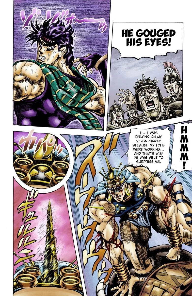 JoJo's Bizarre Adventure Part 2 - Battle Tendency (Official Colored) Chapter 57 page 12 - Chapter 57: A True Warrior