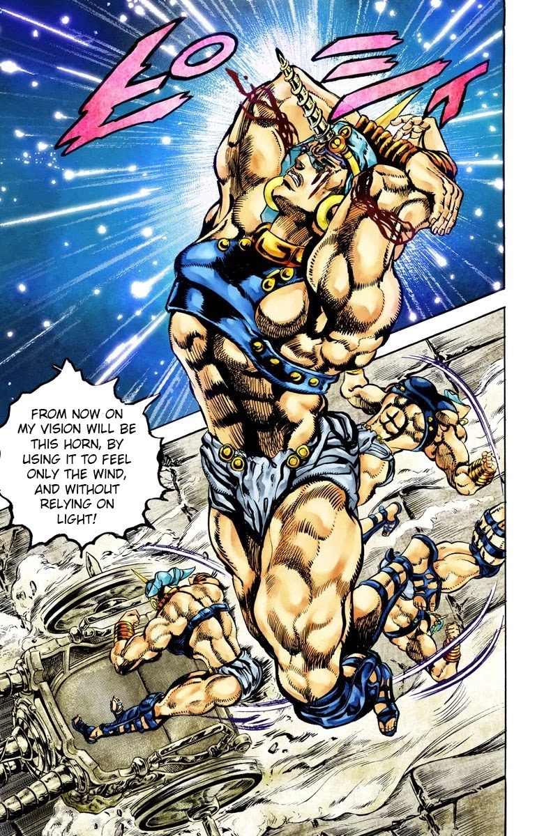 JoJo's Bizarre Adventure Part 2 - Battle Tendency (Official Colored) Chapter 57 page 13 - Chapter 57: A True Warrior