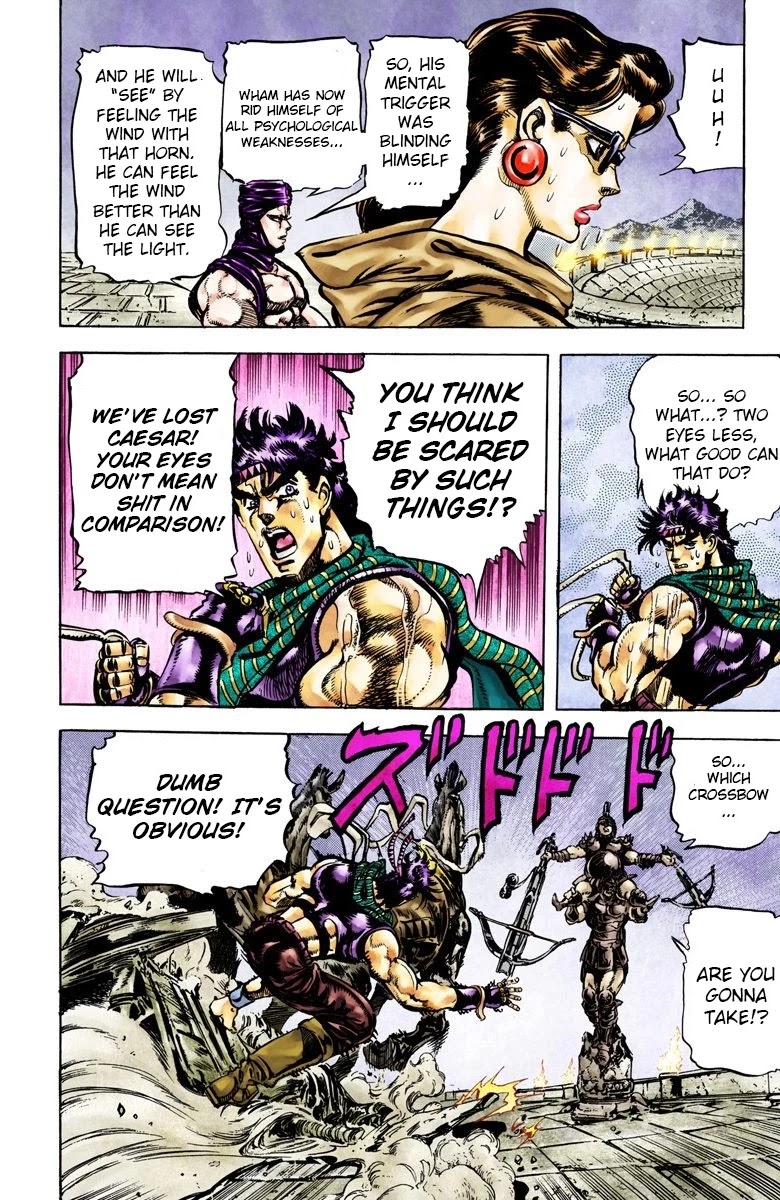 JoJo's Bizarre Adventure Part 2 - Battle Tendency (Official Colored) Chapter 57 page 14 - Chapter 57: A True Warrior