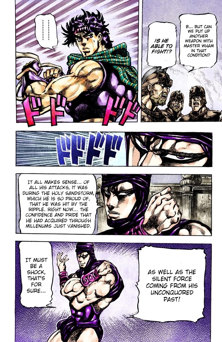 JoJo's Bizarre Adventure Part 2 - Battle Tendency (Official Colored) Chapter 57 page 4 - Chapter 57: A True Warrior