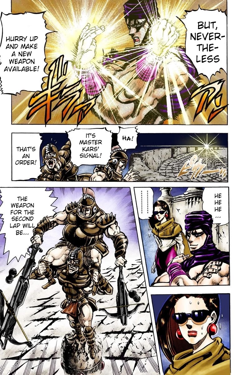 JoJo's Bizarre Adventure Part 2 - Battle Tendency (Official Colored) Chapter 57 page 5 - Chapter 57: A True Warrior