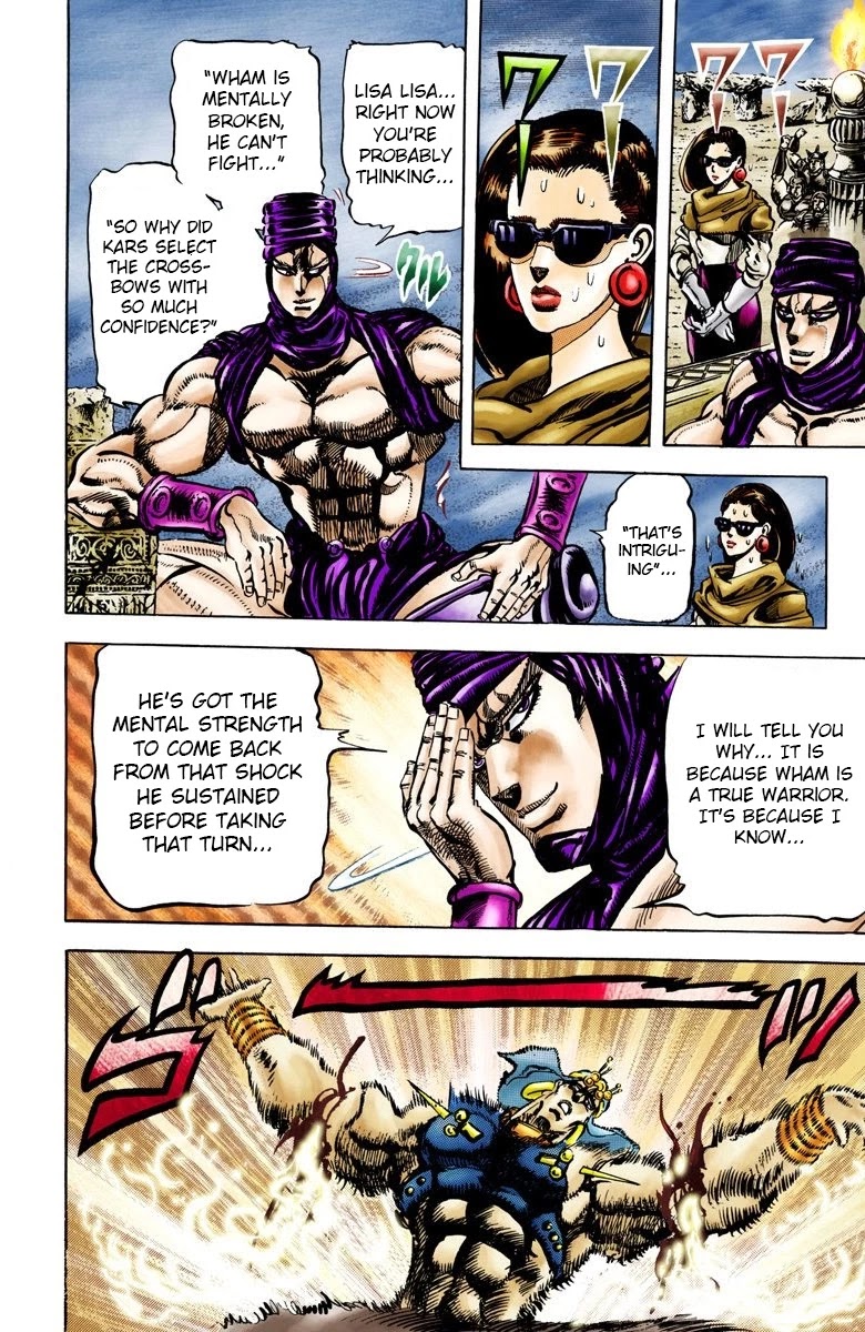 JoJo's Bizarre Adventure Part 2 - Battle Tendency (Official Colored) Chapter 57 page 8 - Chapter 57: A True Warrior