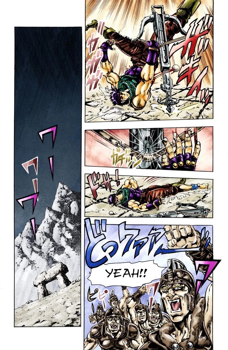 JoJo's Bizarre Adventure Part 2 - Battle Tendency (Official Colored) Chapter 58 page 10 - Chapter 58: Shoot Symmetrically to the Other Side!