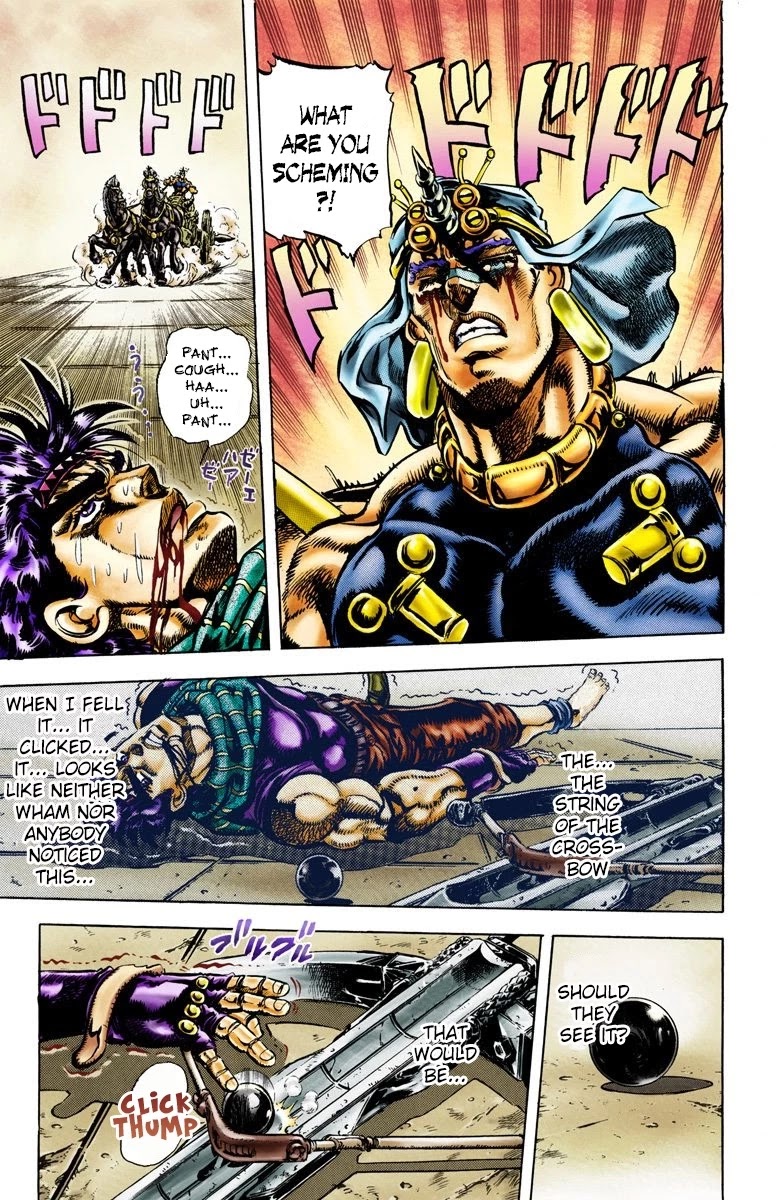 JoJo's Bizarre Adventure Part 2 - Battle Tendency (Official Colored) Chapter 58 page 12 - Chapter 58: Shoot Symmetrically to the Other Side!