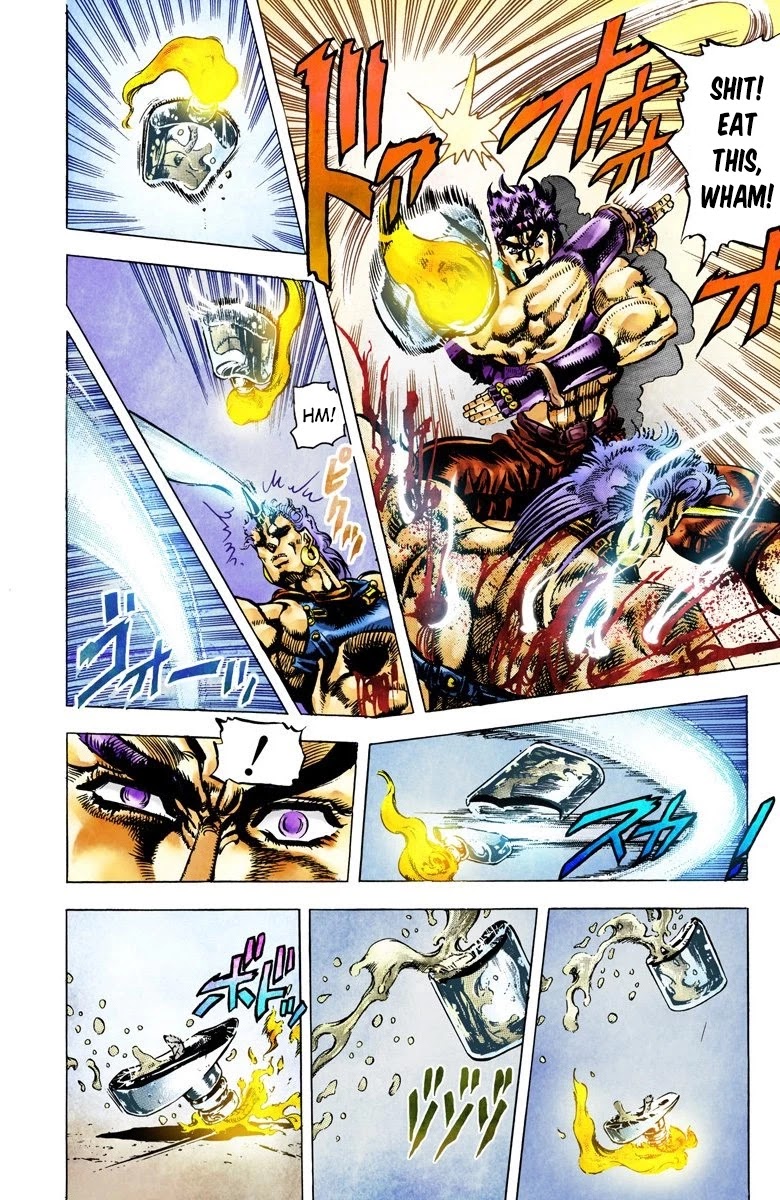 JoJo's Bizarre Adventure Part 2 - Battle Tendency (Official Colored) Chapter 59 page 13 - Chapter 59: The Final Mode of the Wind