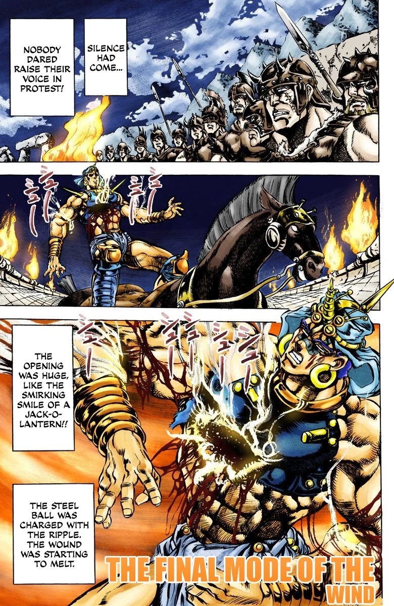 JoJo's Bizarre Adventure Part 2 - Battle Tendency (Official Colored) Chapter 59 page 2 - Chapter 59: The Final Mode of the Wind