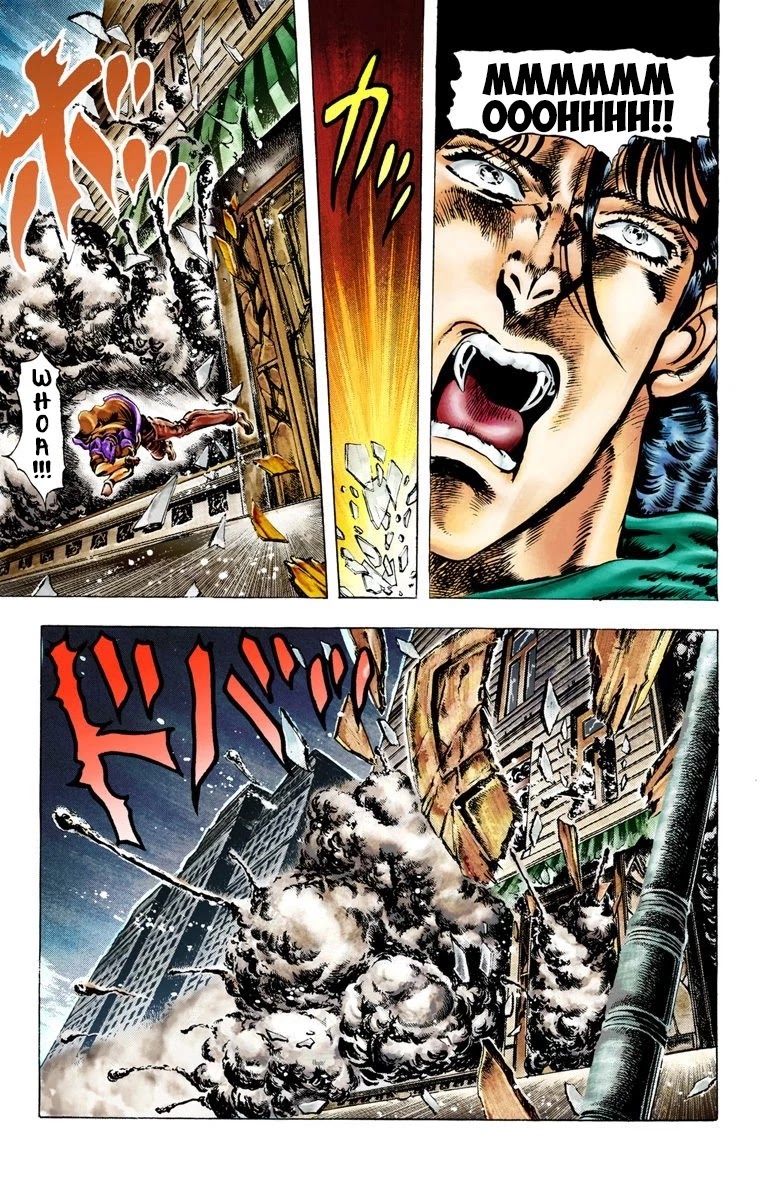 JoJo's Bizarre Adventure Part 2 - Battle Tendency (Official Colored) Chapter 6 page 9 - Chapter 6: The Immortal Monster