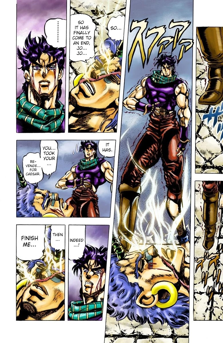JoJo's Bizarre Adventure Part 2 - Battle Tendency (Official Colored) Chapter 60 page 3 - Chapter 60: The Warrior Returning to the Wind